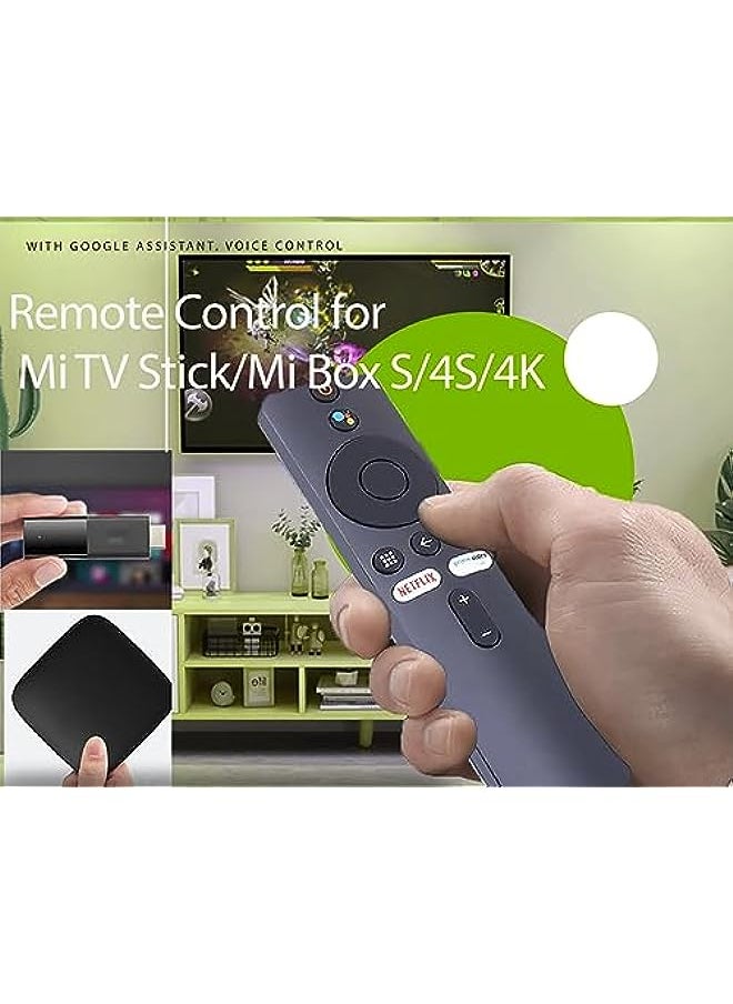 جهاز التحكم عن بُعد لـ Xiaomi Mi TV Stick/Mi Box 4S 4K ، التحكم البديل عن بديل لعصا تلفزيون Xiaomi Mi مع Bluetooth والتحكم الصوتي