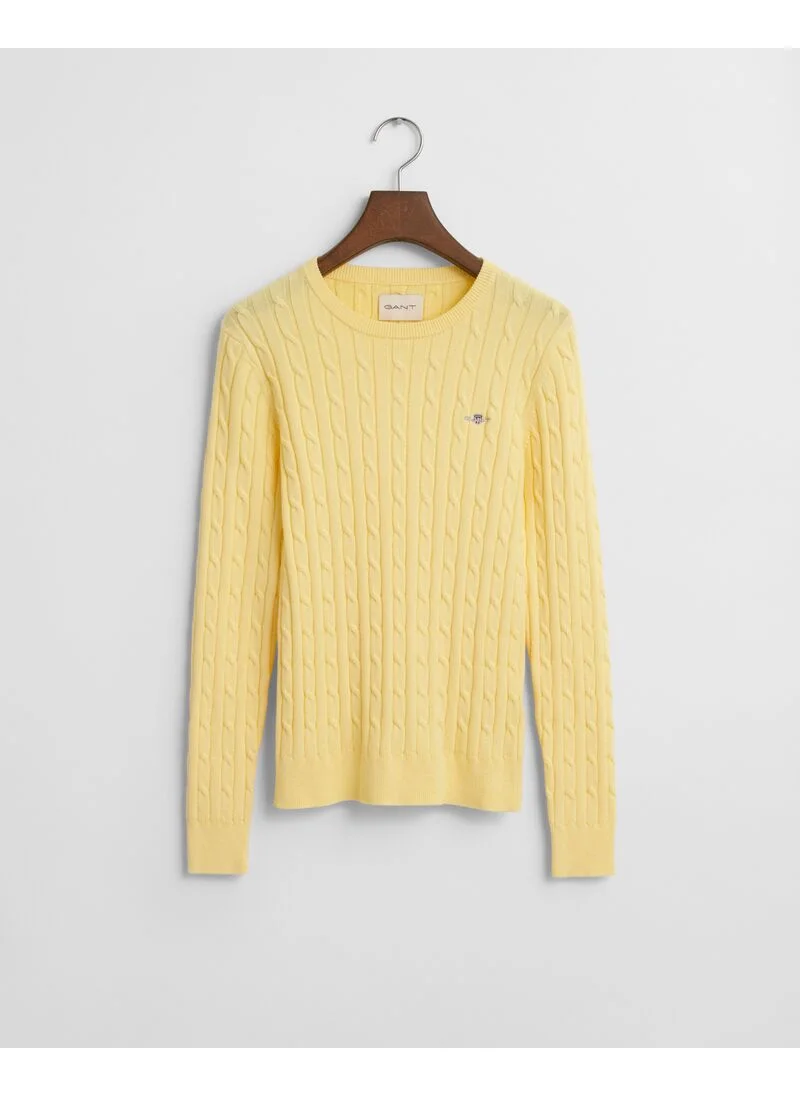 غانت Gant Stretch Cotton Cable C-Neck