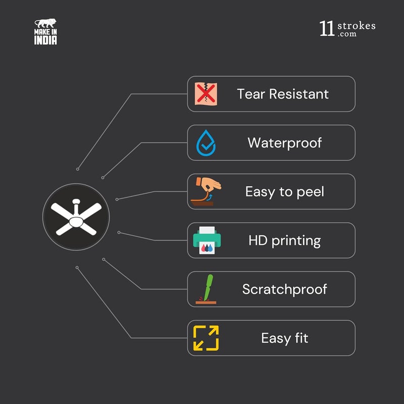 11 Strokes Black & White Switch Board Stickers for Home - 3 Sheets Black Switch Board Stickers, Electric Switchboard self Adhesive Stickers, Light Stickers, Bell Sticker Light Fan Sticker for Switch - Image 5