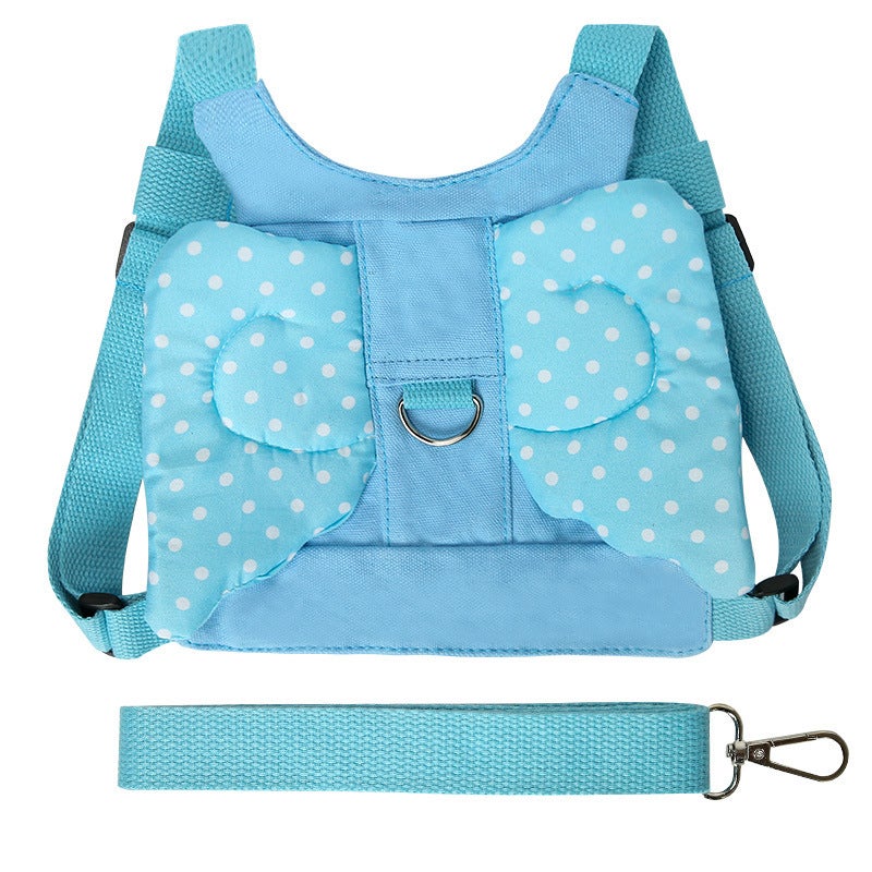 Dudu Bear Child Anti-lost Traction Rope Backpack Little Blue Angel 