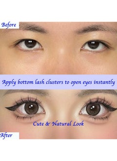 DAODER DAODER Bottom Lashes Natural Lower Lash Extension Wispy Under Eyelash Extension with Clear Band 6mm Bottom Individua Lashes (Bottom Lashes Kitten)  - Image 4