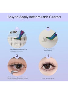 DAODER DAODER Bottom Lashes Natural Lower Lash Extension Wispy Under Eyelash Extension with Clear Band 6mm Bottom Individua Lashes (Bottom Lashes Kitten)  - Image 5