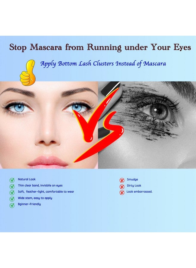 DAODER - DAODER Bottom Lashes Natural Lower Lash Extension Wispy Under Eyelash Extension with Clear Band 6mm Bottom Individua Lashes (Bottom Lashes Kitten) - Image 1