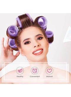 Premify 24 Pieces Large Hair Rollers Set, 12  Pieces Self Grip Holding Hair Rollers Curlers 48 X 63 Mm & 12  Pieces Duckbill Sectioning Clips For Salon Barber Hairdressing, Hair Styling Rollers  - Image 3