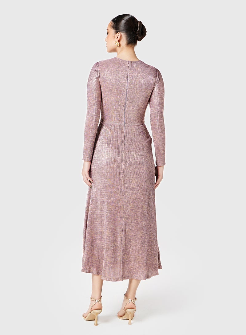 ثريدز باي اجوني فستان ميدي لامع - Image 2