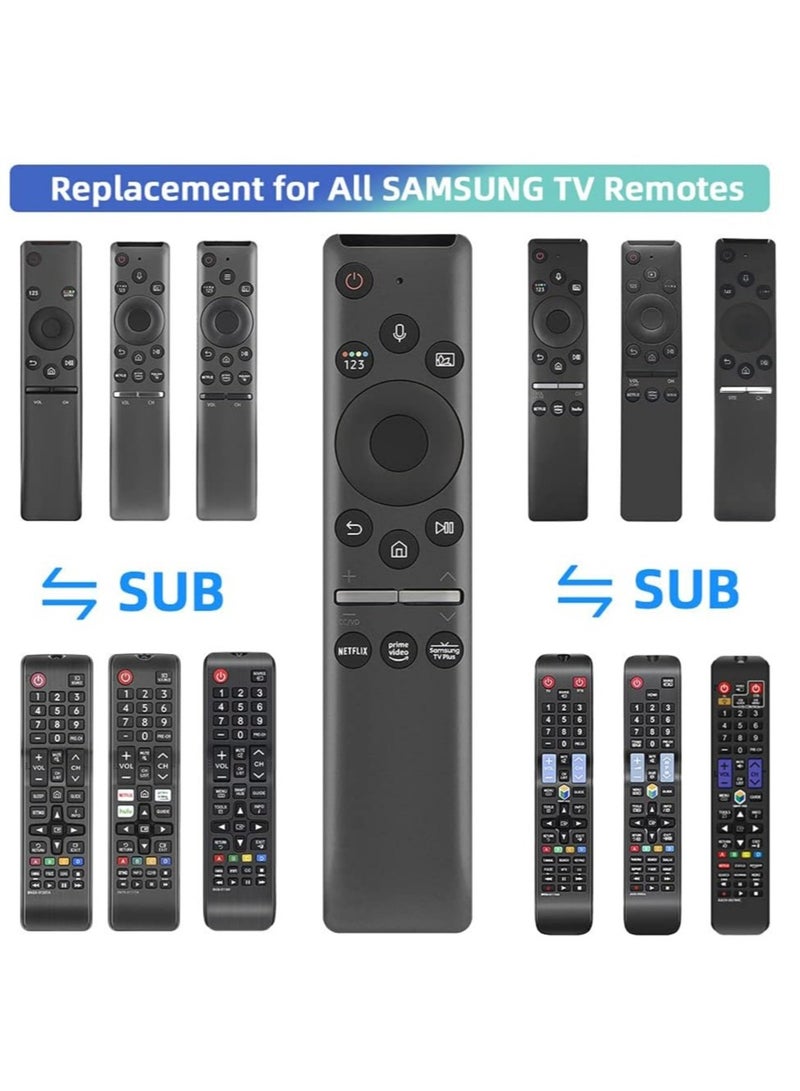 Universal Voice Remote Control for Samsung Smart TV LED QLED 4K 8K UHD Crystal Frame HDR Curved Smart TVs, with Shortcut Buttons for Netflix, Prime Video, - Image 3