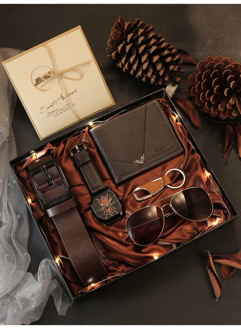 أزياء رجال الأعمال ووتش مجموعة ، مع مجموعة متنوعة من الرجال عملية واحدة ، مناسبة له هدية عيد ميلاد مثالية