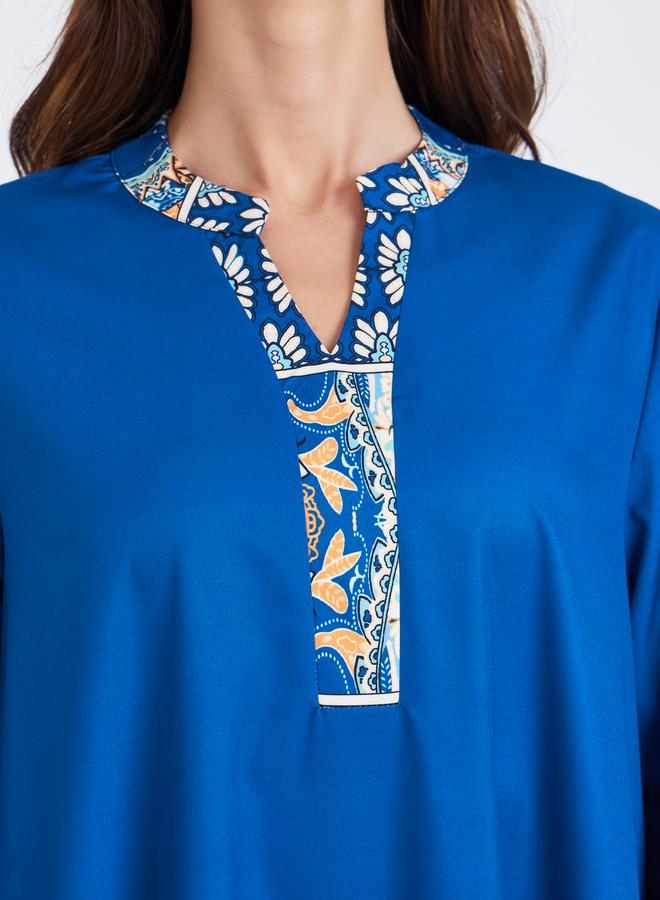 Take Two Women Printed Long Sleeve Maxi Jalabiya - Image 4