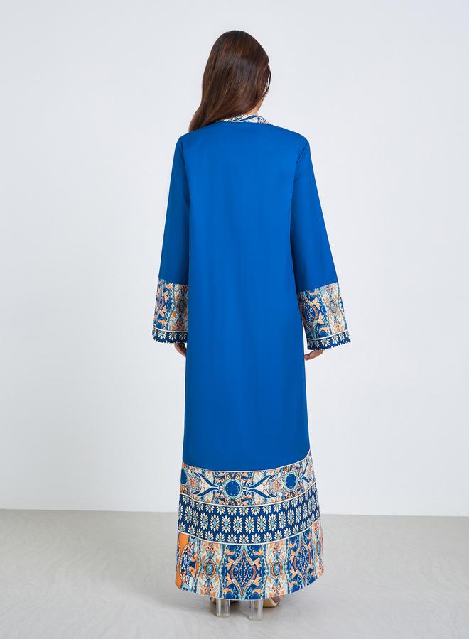 Take Two Women Printed Long Sleeve Maxi Jalabiya - Image 5