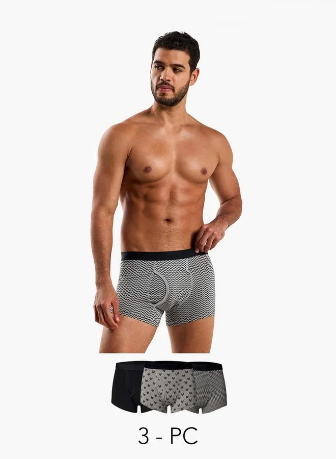 Splash FAV Men Printed Hipster Trunks - Set of 3