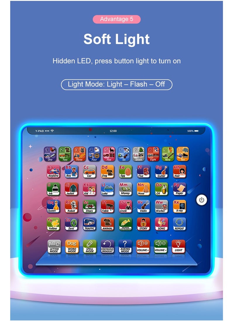 GOOTOY - English ABC children learning Pad Portable compact tablet Kid’s computer Children’s educational toy All in one preschool gift - Image 1