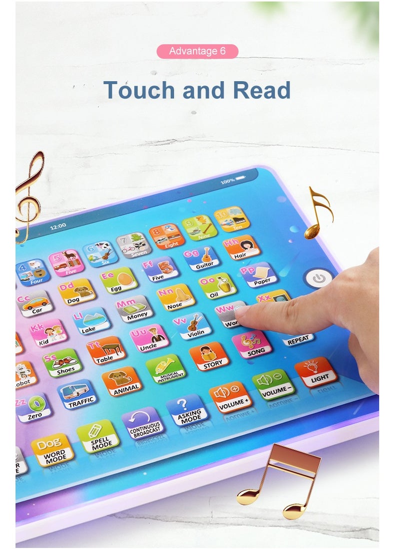 GOOTOY - English ABC children learning Pad Portable compact tablet Kid’s computer Children’s educational toy All in one preschool gift - Image 1