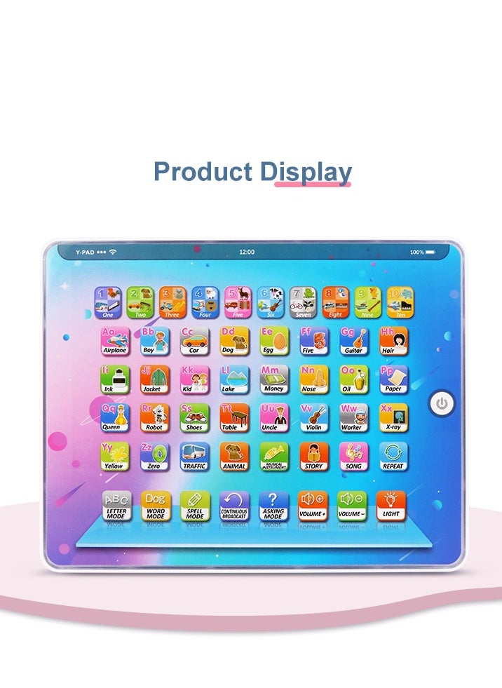 GOOTOY - English ABC children learning Pad Portable compact tablet Kid’s computer Children’s educational toy All in one preschool gift - Image 1