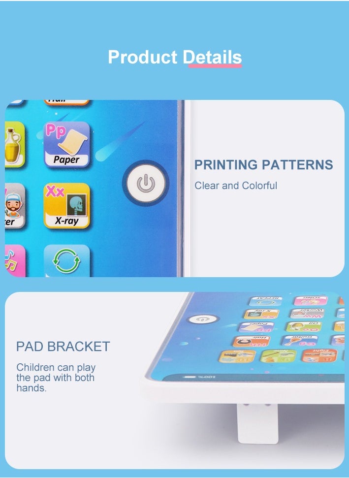 GOOTOY - English ABC children learning Pad Portable compact tablet Kid’s computer Children’s educational toy All in one preschool gift - Image 1