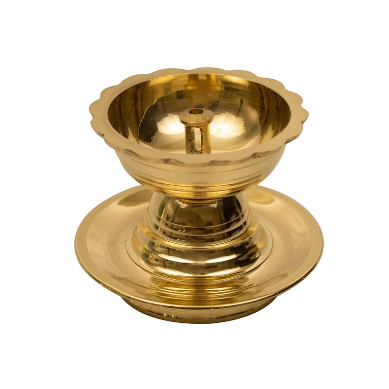 Spillbox Spillbox Traditional Brass Diya for Puja Pooja Aarti Arti Deepak Deepam Oil Lamp for Home Temple Puja Articles Decor Gifts Udupi Nandha 