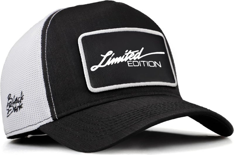 Black Börk V2 Trucker Limited Edition - Unisex Black-White Cordura Fabric Hat (Cap) with 2 Code Logo  - Image 1