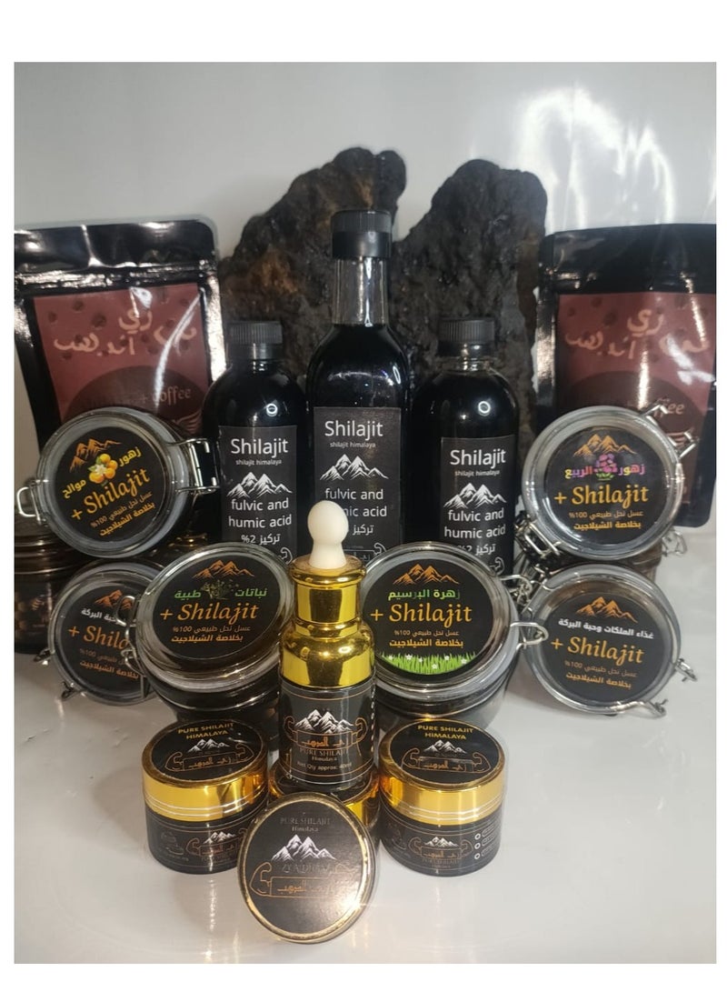 عسل النباتات البرية والشيلاجيت ، شيلاجيت نقي من جبال الهيمالايا يحتوي على العديد من المعادن الطبيعية أكثر من 84 معدنًا لتعزيز صحتك وحيويتك.  - Image 5
