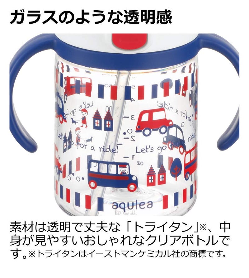 Richell Aqulea Outing Straw Mug 200ml Pink - Image 2