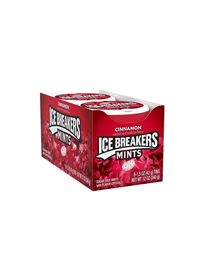 Ice breakers Ice Breakers Cinnamon Sugar Free Breath Mints Tins, 1.5 Oz (8 Count)  - Image 1