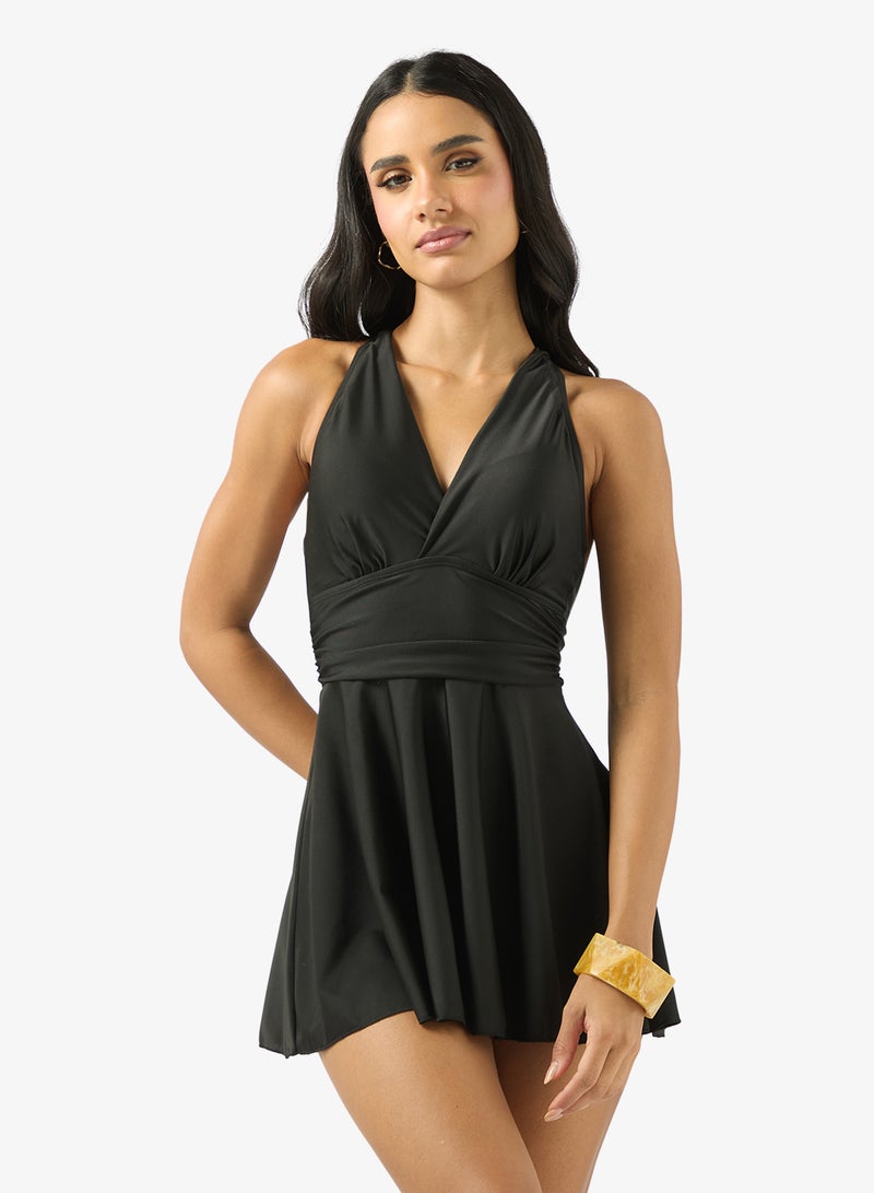 ELLA Cross Back Swimsuit With Shorts - Image 2