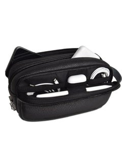 Bastec Travel Pouch with Multi Pockets, Leather Handle, Organize Essentials in Style  - Image 3