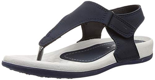 WELCOME Women's Matellicblue Flip-Flops - 7 UK/India (40 EU)(SI_BluePF01_7) - Image 1