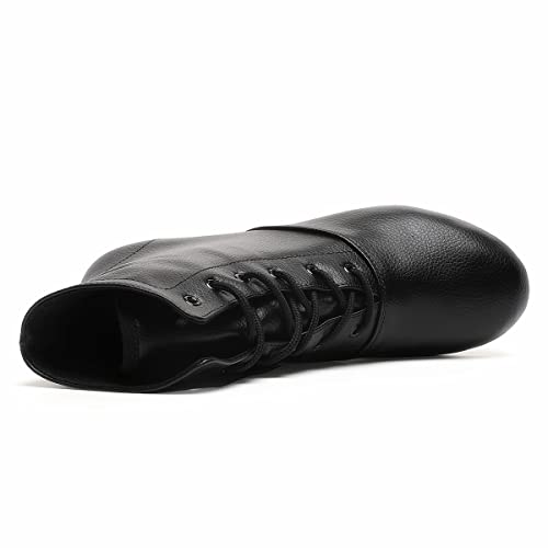 Bokimd Black Split Sole Jazz Boots Leather Dancing Shoes for Girls Boys (Toddler/Little Kid/Big Kid) (3.5 Big Kid - Image 5