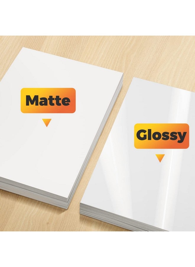 HTVRONT Printable Vinyl Sticker Paper 100 Sheets Glossy Waterproof Sticker Paper For Inkjet Printer Dries Quicklystandard Letter Size 8.5X11 - Image 5