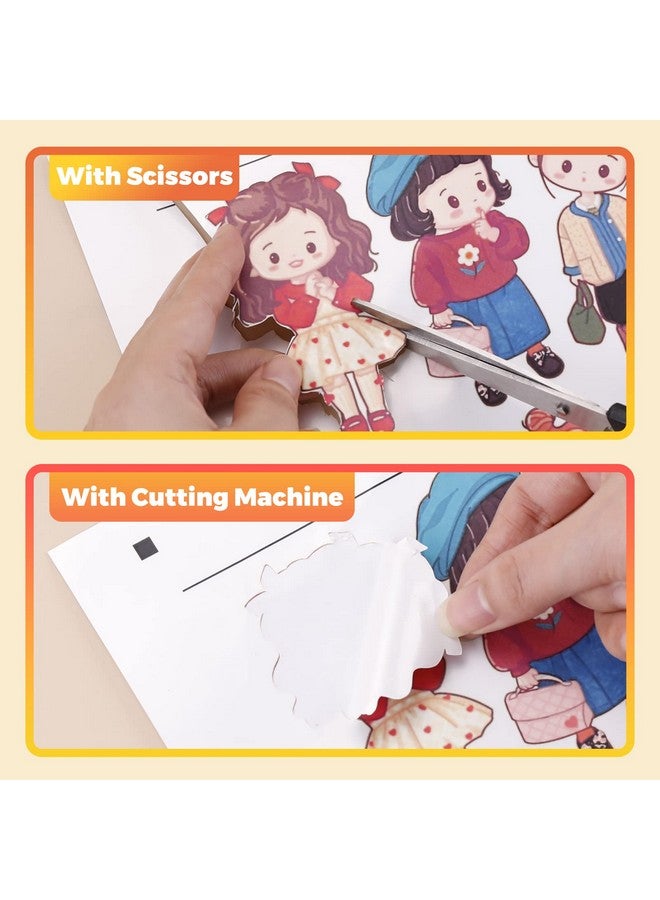 HTVRONT Printable Vinyl Sticker Paper 100 Sheets Glossy Waterproof Sticker Paper For Inkjet Printer Dries Quicklystandard Letter Size 8.5X11 - Image 4