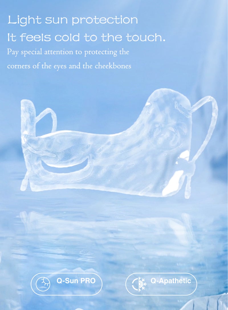 GolfPro Pink Ice Silk Half-Coverage Sun Mask - Image 3