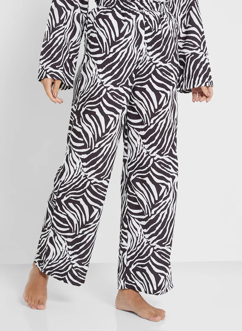 Ginger Animal Print Oversize Shirt & Pant Co-ord Set