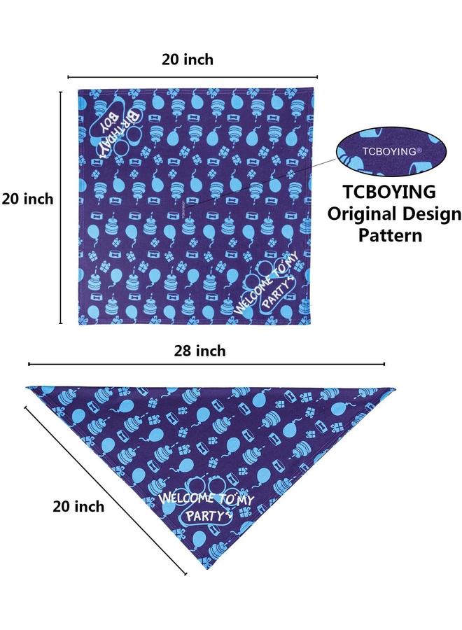 Generic Dog Birthday Bandana, Dog Birthday Boy Hat Scarfs Flag Balloon with Cute Doggie Birthday Party Supplies Decorations(11-Piece Set) (Blue)  - Image 5
