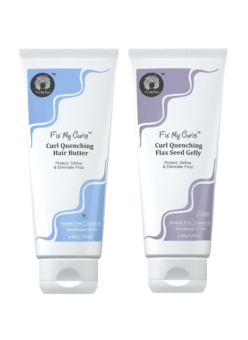 Fix My Curls - Curl Quenching Moisture Bundle for Curly and Wavy Hair, 1.76 Oz Each - Image 1