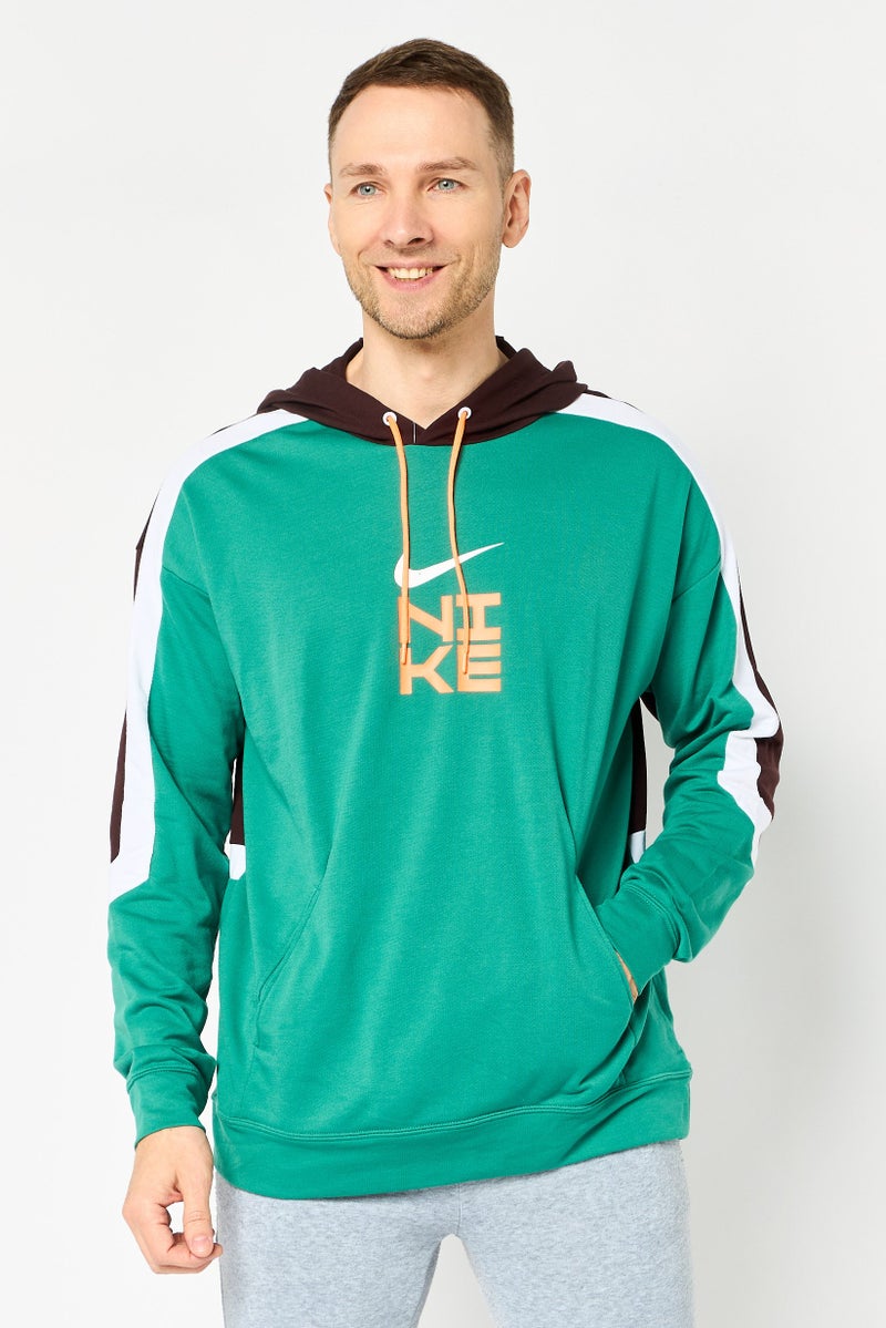 Nike Men Sportswear Fit Long Sleeve Training Hoodie, Green - Image 1