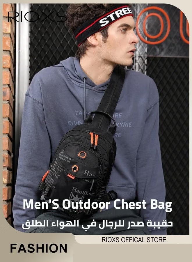 RIOXS Multifunctional Portable Bag Crossbody Body Chest Sling Shoulder Bag Small Backpack for Men Women Casual Shoulder Backpack Bag Lightweight Waterproof Bag for Travel Hiking - Image 2