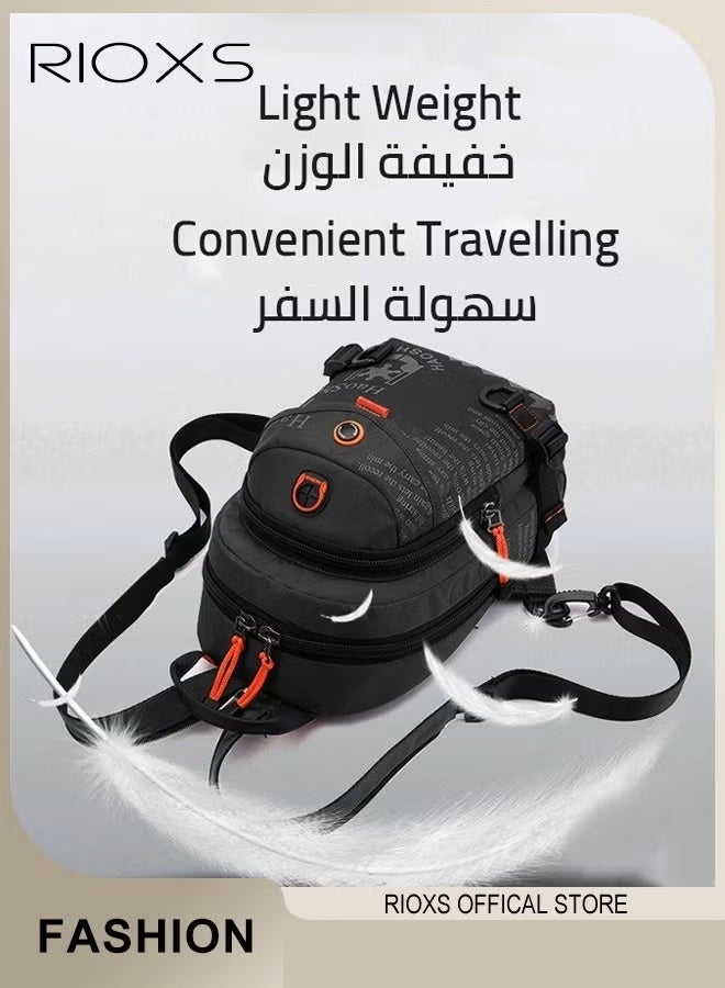 RIOXS Multifunctional Portable Bag Crossbody Body Chest Sling Shoulder Bag Small Backpack for Men Women Casual Shoulder Backpack Bag Lightweight Waterproof Bag for Travel Hiking - Image 4