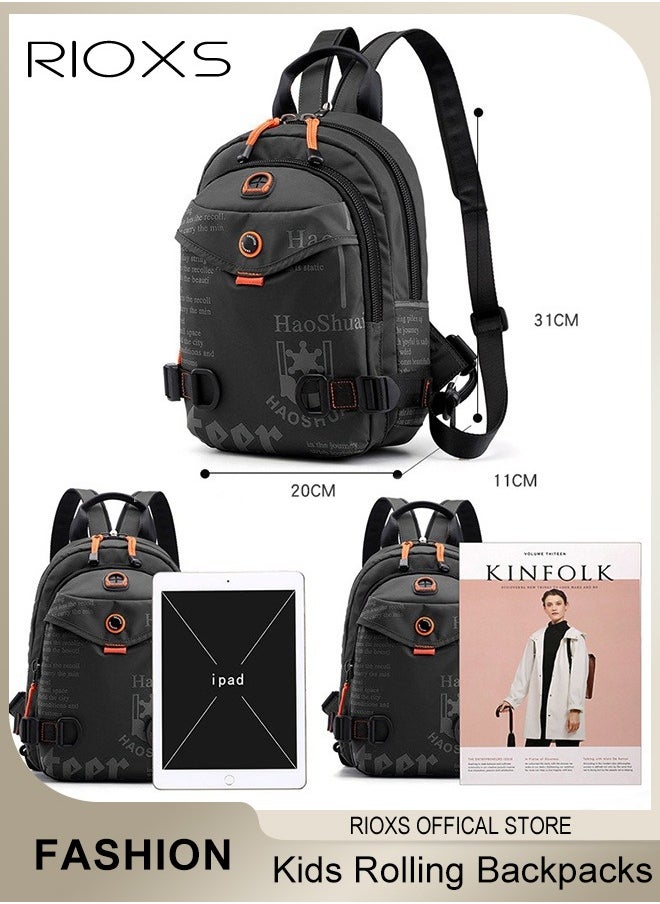RIOXS - Multifunctional Portable Bag Crossbody Body Chest Sling Shoulder Bag Small Backpack for Men Women Casual Shoulder Backpack Bag Lightweight Waterproof Bag for Travel Hiking - Image 1