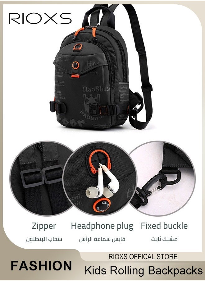 RIOXS - Multifunctional Portable Bag Crossbody Body Chest Sling Shoulder Bag Small Backpack for Men Women Casual Shoulder Backpack Bag Lightweight Waterproof Bag for Travel Hiking - Image 1