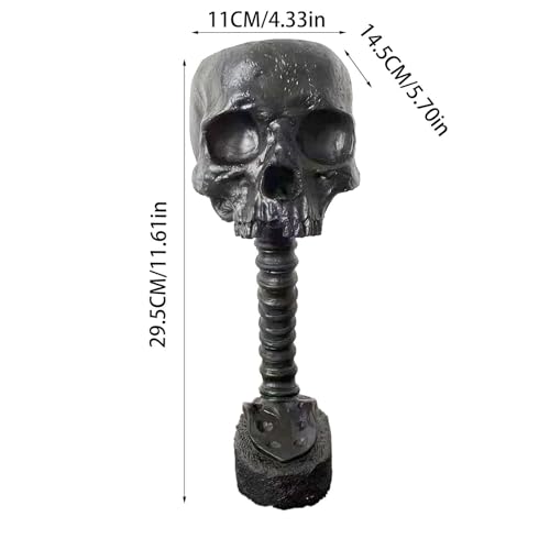 Smowfes Gothic Skull Planter Skeleton Vase 116 Tall Black Skeleton Flower Pot for Indoor Plants Spooky Goth Decor for Halloween Table Centerpiece Gothic Gifts with Skull Decor for Bathroom Home - Image 3