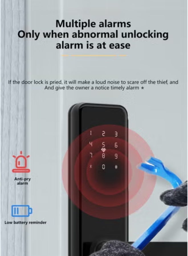 Sharpdo Tuya APP Fully Automatic Smart Lock Electronic Lock Password Lock, Suitable for B&B/Apartment/Home/Office/Rental House/Hotel - Image 3
