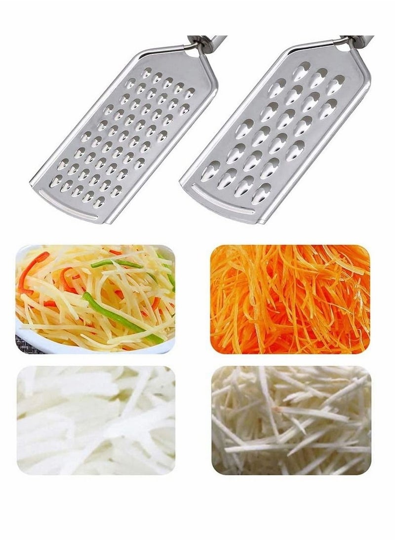 Y&D Grater, Cheese Grater Fine for Kitchen with Handle and Razor-Sharp Stainless Steel Blade Chocolate, Cheese, Carrot, Ginger, Coconut, Nuts 2PCS  - Image 2