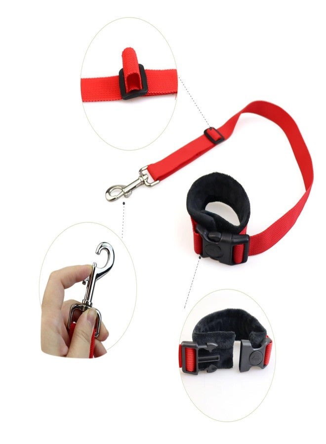 vomvomp Hands-Free Wheelchair Dog Leash Adjustable Short Leash for Wheelchair Users Securely Clips to Wrist or Chair Padded Handle for Small, Medium, Large Dogs - Image 3