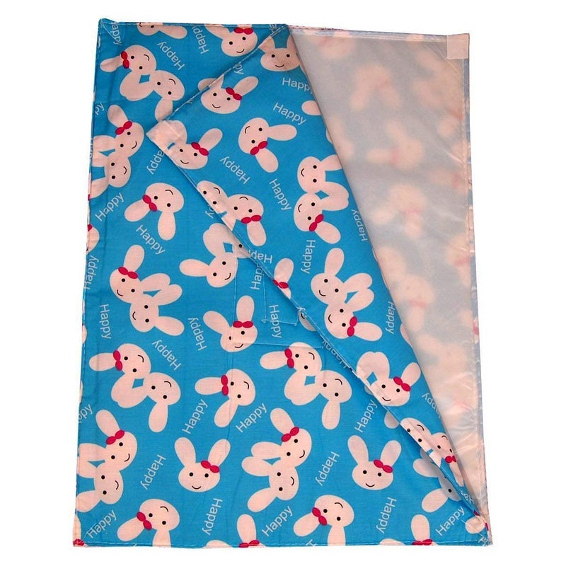Goodluck Baby's Plastic and Cotton Foam Cushioned Waterproof Changing mat (Sky Blue) - Pack of 3+1, Single (GD051) - Image 2