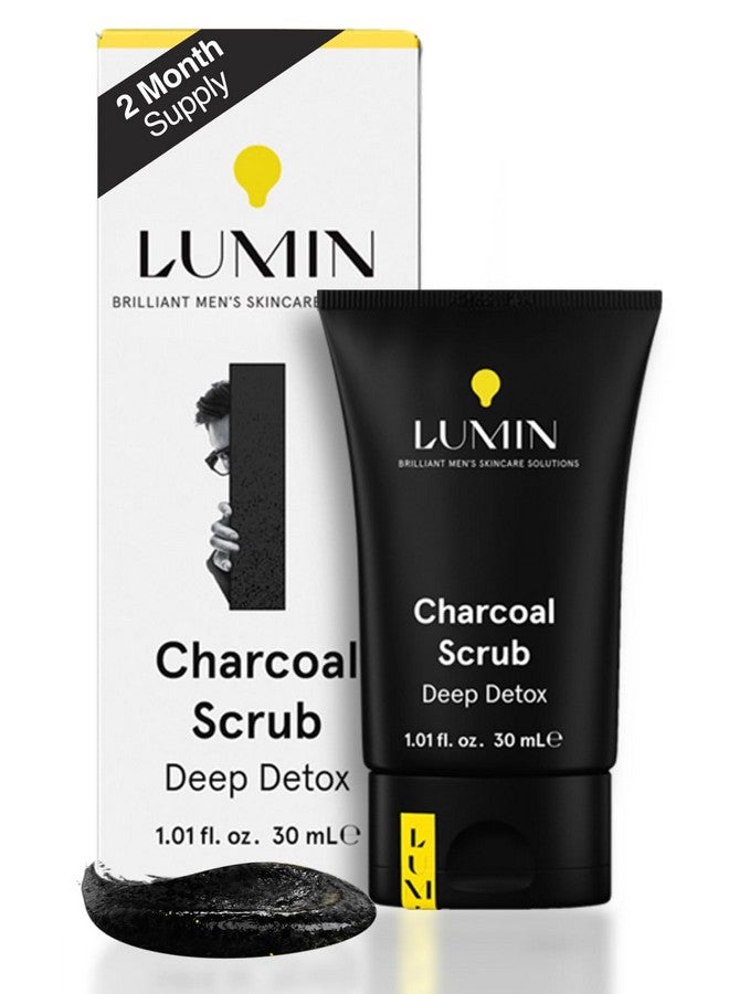 LUMIN Charcoal Scrub Deep Detox For Men Face Cleanser For Men, Pre Shave Scrub, A Charcoal Face Exfoliator That Refreshes & Rejuvenates The Skin, Suitable For All Skin Types, 30Ml, 1Pack - Image 1