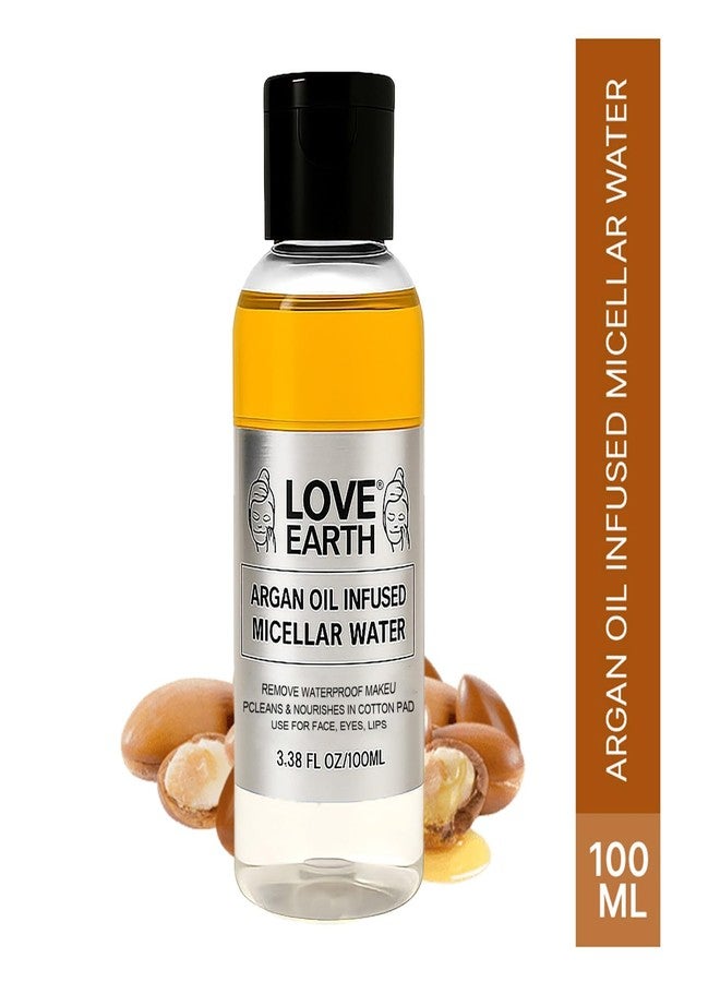 Love Earth Argan Oil-Infused Micellar Water Makeup & Pollutant Remover With Argan Oil & Micellar Water For All Skin Types 100ml - Image 3