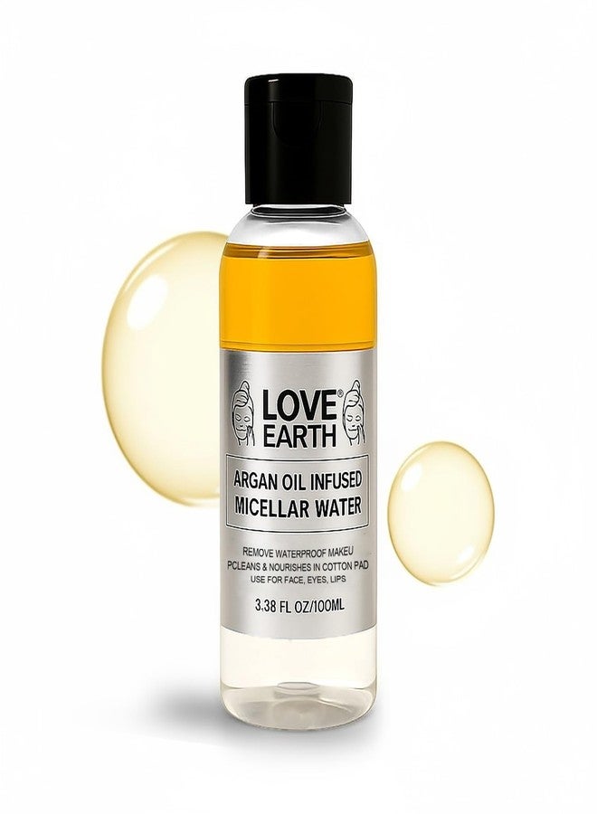 Love Earth Argan Oil-Infused Micellar Water Makeup & Pollutant Remover With Argan Oil & Micellar Water For All Skin Types 100ml - Image 1