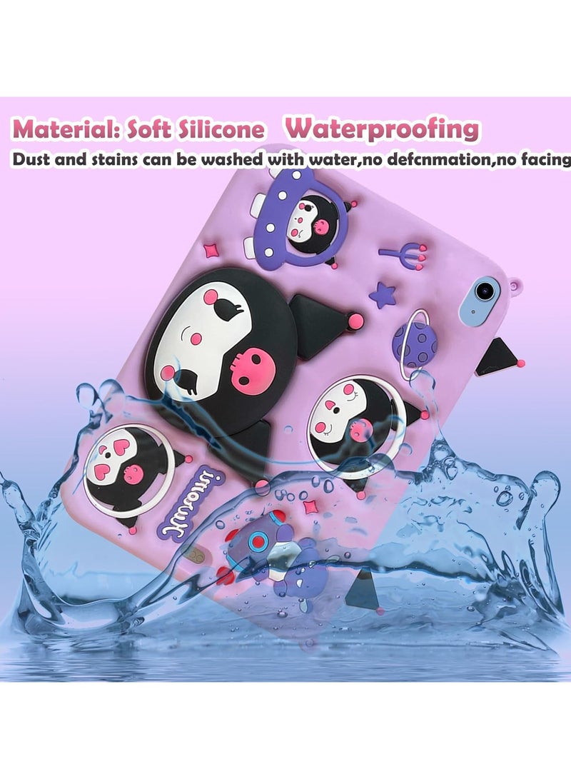 Kids Case Compatible iPad A16 11th 2025 10th Gen 2022 Shockproof Silicone Case with Stand and Shoulder Strap - Image 4