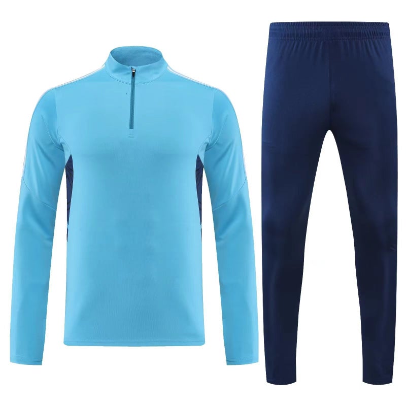 Generic Soccer Training Thick Jacket Warm Long-Sleeve Customizable 6005 Sky Blue 
