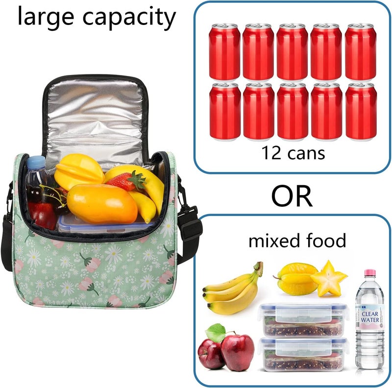 Hap Tim Insulated Lunch Bag - Green Floral - Image 5