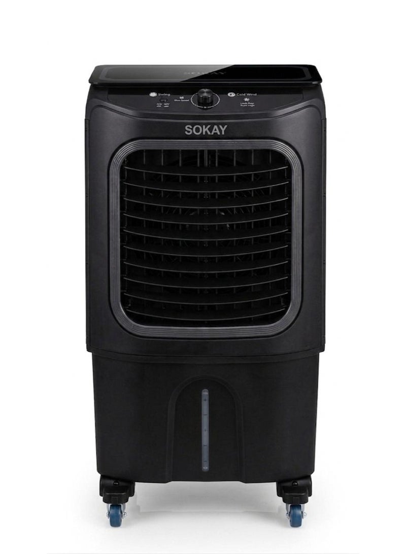 Sokay 80L Air Cooler Black ACS-80 – Powerful Cooling, Large Water Tank, 3 Speed Settings, Energy Efficient Portable Air Cooler - Image 1